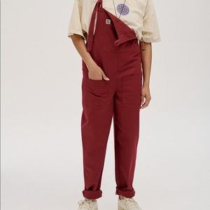 Lucy & Yak Original Dungaree Organic Cotton Overalls Maroon